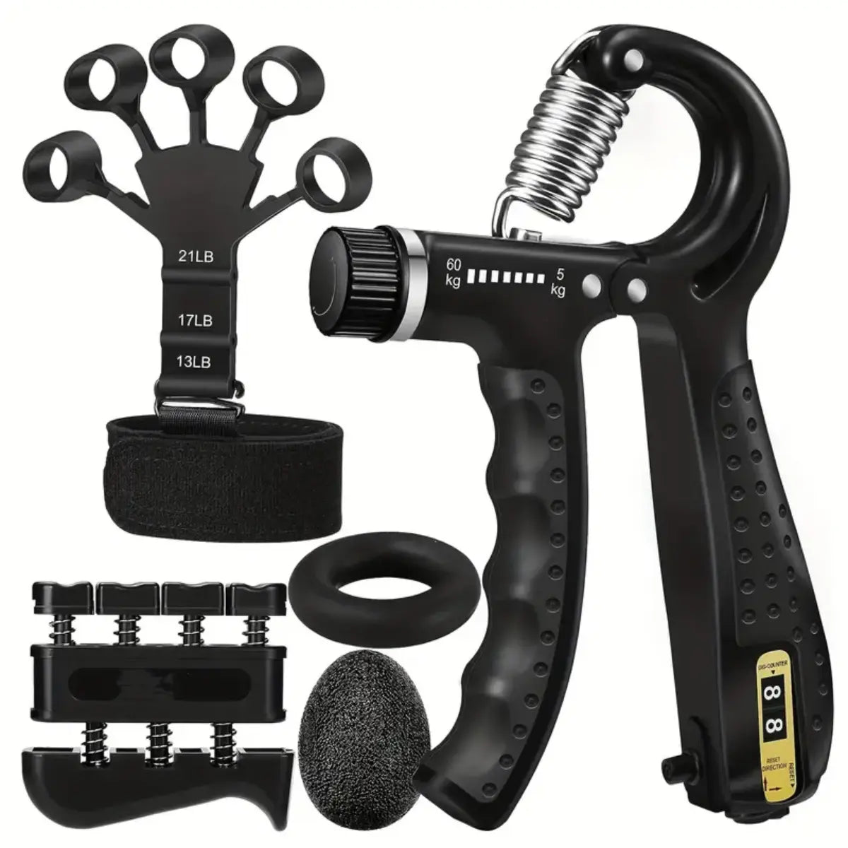 5 Pack Grip Strength Trainer Kit