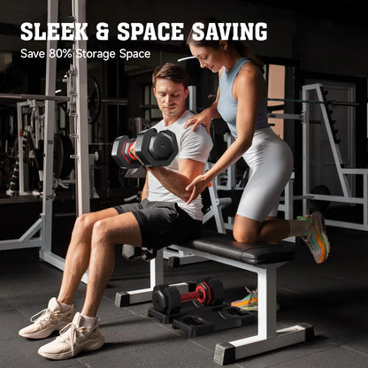 110LB Adjustable Dumbbells with High Quality Tray 15Lb to 55Lb Adjustable Dumbbell for Home Gym Exercise Equipment, ‌‌Christmas Gift